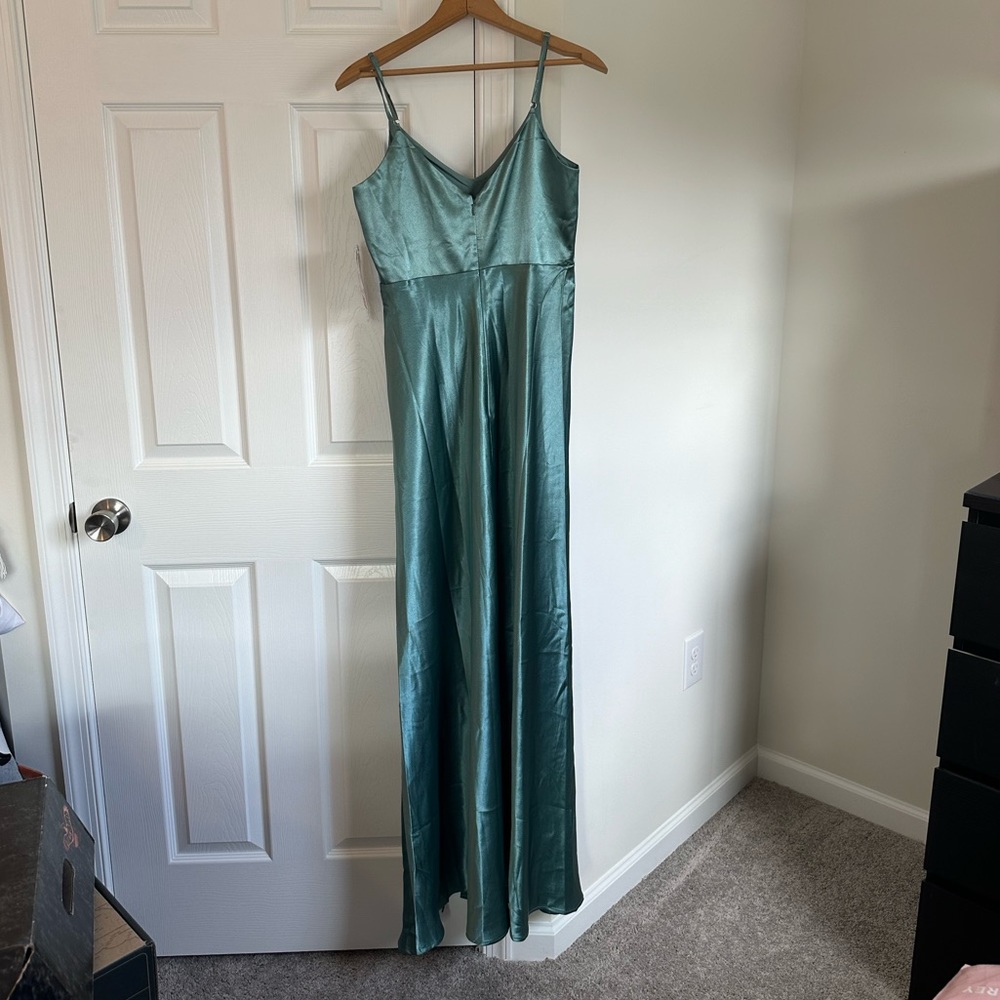 Birdygrey Jay Strappy Tank Satin Dress, size M
